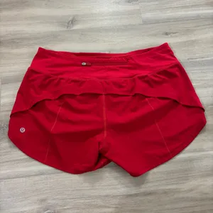 Lululemon Speed Up Short Long 4" Dark Red Women Size 10 thumbnail 4