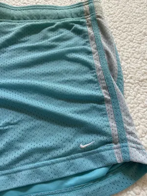Nike Dri-FIT Turquoise Teal Blue Layered Mesh Running Athletic Short M Workout thumbnail 5