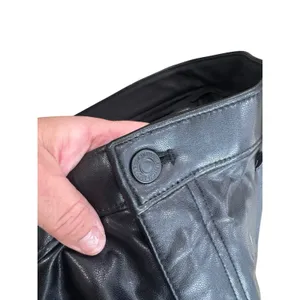 Abercrombie 90s Straight Vegan Leather Pants Womens 32 14 Ultra High Rise Black thumbnail 5