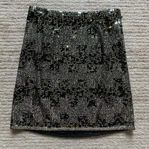 Sherri Hill Embellished Mini Skirt Black Silver NWOT Size 6 thumbnail 1
