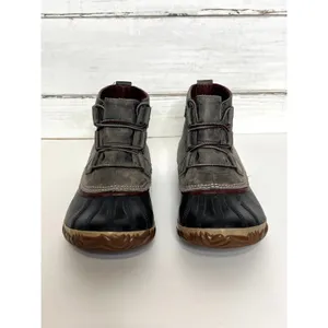 Sorel Out N About Duck Boots Shoe Size 9.5 Waterproof Gray Black Ankle Boots thumbnail 3