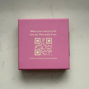 Little Words Project "Confidence" Bracelet NIB Pink Beaded Stretch Bracelet‎ thumbnail 5