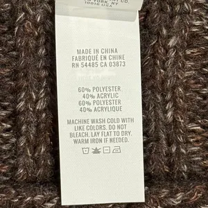 NWT Aerie Preppy Sweater Vest Oversized Chunky Brown L/XL Dark Academia Cozy thumbnail 5