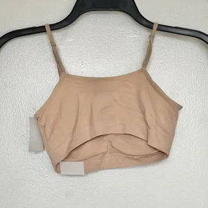 Rene Rofe Nude Padded Bra Size Small Sports Pleated Stretch Activewear Gym thumbnail 7