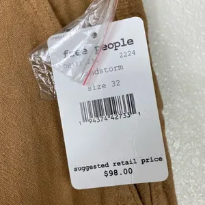 Free People Faded Love Tan Linen Blend Trouser Pants thumbnail 5