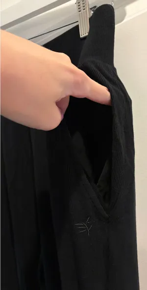 Cozy Earth Black Ribbed Jogger Pants Size XS thumbnail 2
