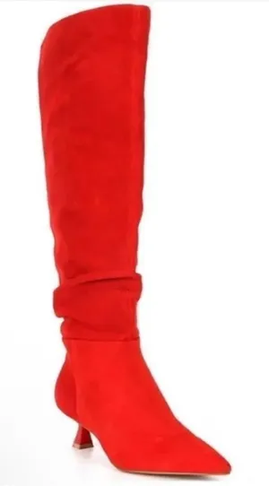 Gianni Bini Red Slouchy Leather Suede
Knee High Boots(Size 8.5M) thumbnail 1