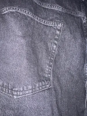 Ashley Graham Black Slouchy Wide-Leg Jeans thumbnail 4