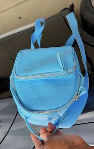 Fire Class Sky Blue Mini Backpack Faux Leather Croc Embossedu thumbnail 1