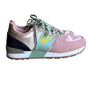 Tretorn Loyola Retro Sneakers Pink Sage Colorblock Women's 7.5 thumbnail 2