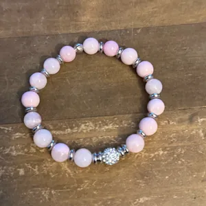 Natural stone stackable stretch bracelets Pink thumbnail 8