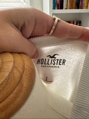 Hollister White "San Diego" Graphic Crewneck Sweater thumbnail 2