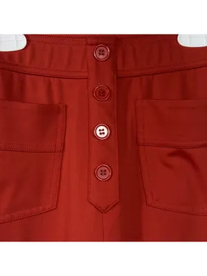 Halara Rust Button Front Wide Leg Pants thumbnail 5