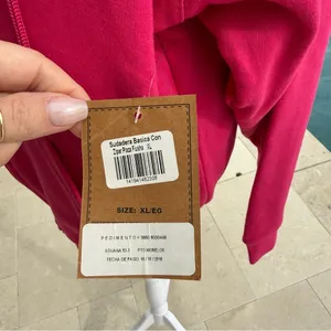 Playa Del Carmen Pink Zip-Up Hoodie with Embroidered Logo Size XL thumbnail 4
