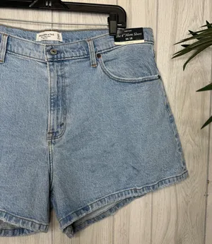 NWT Abercrombie & Fitch Plus Size Curve Love High Rise The 4” Mom Short 34/18 thumbnail 5