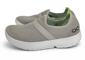OOFOS OOmg Low Mesh Recovery Shoes White / Gray thumbnail 1