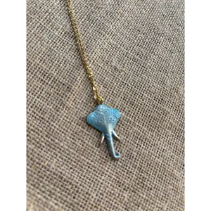 Elephant Pendant Gold Chain Necklace With Enamel Detailing & ShopRWS Tag thumbnail 4
