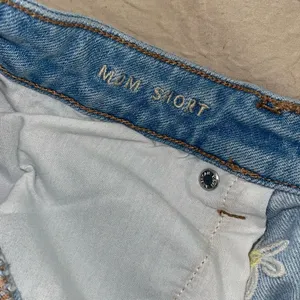 American‎ Eagle Womens Embroidered Frayed Hem Cutoff Mom Jean Shorts Blue Size 8 thumbnail 2