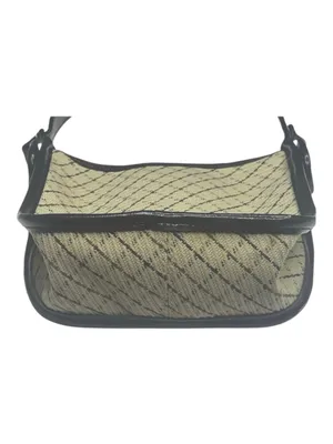 DKNY 𖣴 Woven Crosshatch Mini Bag Handbag 𖣴 Straw 𖣴 Choc Brown Leather Trim 𖣴 thumbnail 14