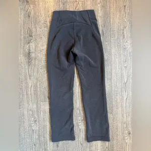 Lululemon Ribbed Softstreme Zip-Leg High-Rise Cropped Pants 25"-Black- Size 0 thumbnail 4