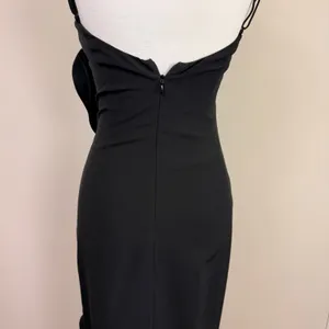 Bardot Likely Rona Ruffle Midi‎ Dress Square Neck Black Cocktail Dress 4/XS thumbnail 11