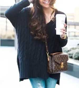 Free People Oversized Cabled Sweater thumbnail 2