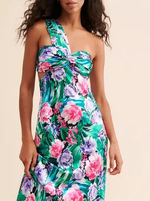 Free People Audette Studios Women’s Floral Printed Cutout Maxi Dress Multi Sz L thumbnail 8