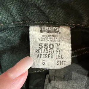 Vintage 90s Levis 550 Relaxed Fit Tapered Leg Green Jeans USA Made 5S High Waist thumbnail 10