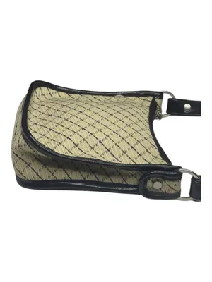 DKNY 𖣴 Woven Crosshatch Mini Bag Handbag 𖣴 Straw 𖣴 Choc Brown Leather Trim 𖣴 thumbnail 7