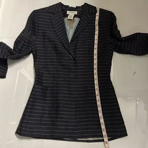 Ann Taylor Navy Striped Linen Suit thumbnail 10
