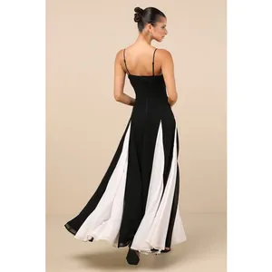 Lulus Elisha Black and White Sleeveless Maxi Dress Formal Evening XL NWT thumbnail 2