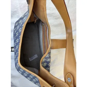 Vintage Dooney & Bourke Baby Blue Signature Crescent Hobo Shoulder Bag Y2K Purse thumbnail 6