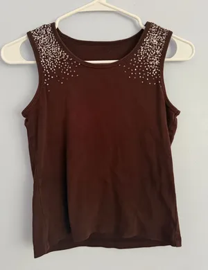 Vintage Sequin Top Brown thumbnail 1