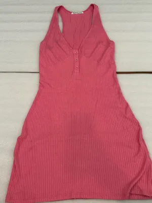 Reformation Ribbed Mini Summer Dress thumbnail 1