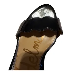 Sam Edelman Odila Black Patent Scalloped Ankle‎ Strap Block Heel Sandals Size 10 thumbnail 8