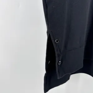 The Normal‎ Brand Puremeso Split Side Overshirt Black High-Lo Rivet Detail Small thumbnail 5