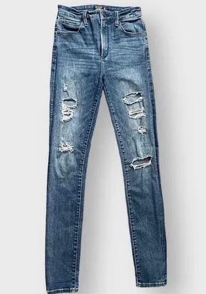 Abercrombie & Fitch Destroyed Simone High Rise Super Skinny Jeans Sz 26 thumbnail 1