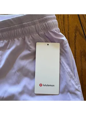 Lululemon Dance Studio High Rise Relaxed Short 3.5” Lilac Play Size XL/12 NWT thumbnail 5