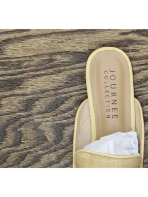 NWT Journee Collection Akza Slip-On Square Toe Mule Flats Beige Brown 7.5M thumbnail 8