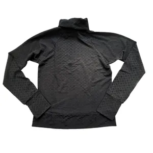NEW Fitigues Black Textured Floral Turtleneck Top Womens Medium Vintage Y2K Goth thumbnail 2