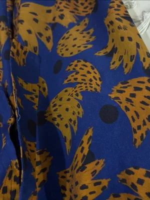 Farm Rio Banana Blue & Brown Printed Jumpsuit with Tie Waist Size Small thumbnail 11