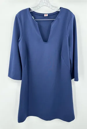 Amanda Uprichard Royal Blue Deep V-Neck Tunic Style Dress Size Medium thumbnail 1
