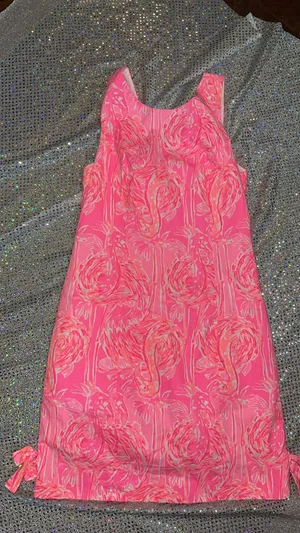 Lilly Pulitzer Dress Shift Mila Pink Flamingo thumbnail 3