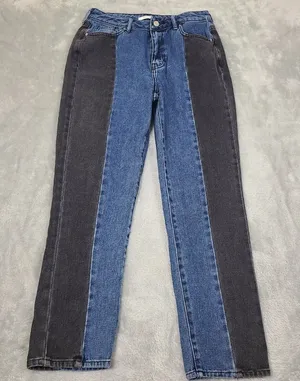 Pacsun Size 26 Jeans‎ Ultra High Rise Slim Pannels Blue Gray Button … thumbnail 1