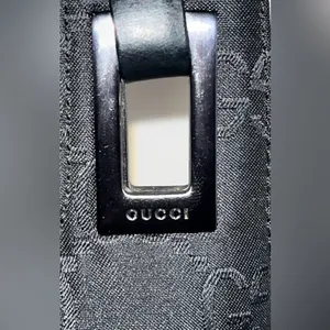 Authentic Gucci Black GG Monogram Shoulder Bag thumbnail 9