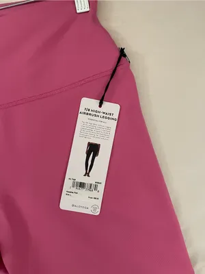 ALO Yoga NWT Airbrush Paradise Pink 7/8 High-Rise Leggings Size L thumbnail 5