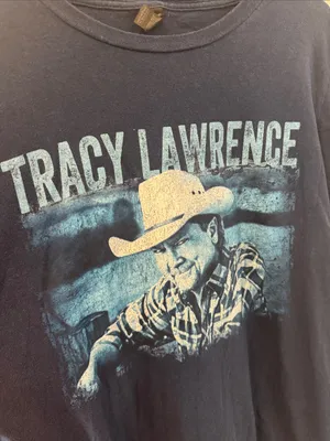 Vintage Tracy Lawrence Good Ole Days Tour Concert T-Shirt Navy Blue Size Medium thumbnail 3