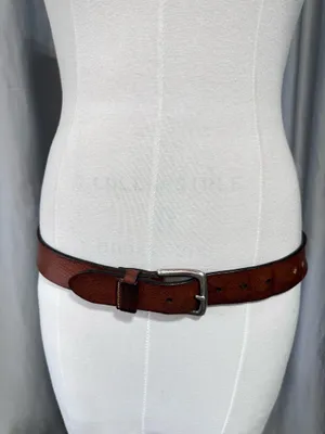 Tommy Hilfiger Brown Vintage Leather Belt 42 Western Tooled Classic Buckle thumbnail 2