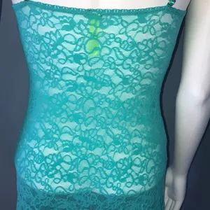 Victoria’s Secret The Lacie Lace Babydoll in Teal thumbnail 4