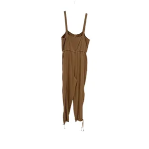 Alice + Olivia Tiana Button‎ Front Jumpsuit Tan Utility Cargo Tie Waist Size 8 thumbnail 8
